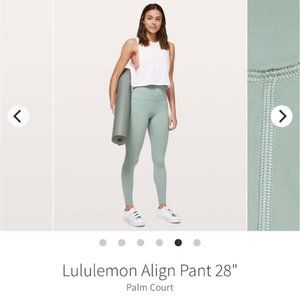Lululemon Align Pant 28" Palm Court